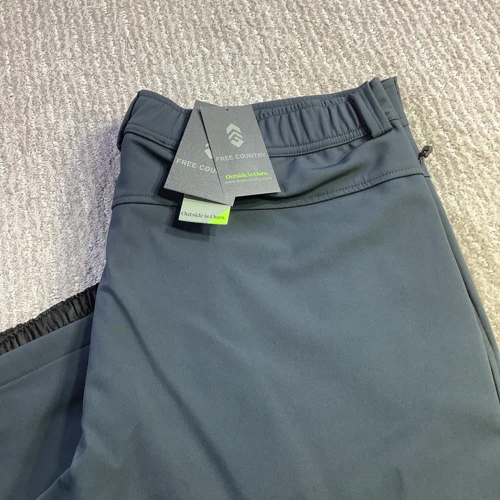 Free Country Mens Flex Softshell Snow Pants Deep Charcoal Size XL NWT